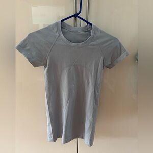 lululemon athletica Light Blue Short Sleeve Tee